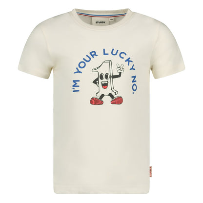 || Sturdy || T-shirt ‘lucky nr. one’ - Run the Day