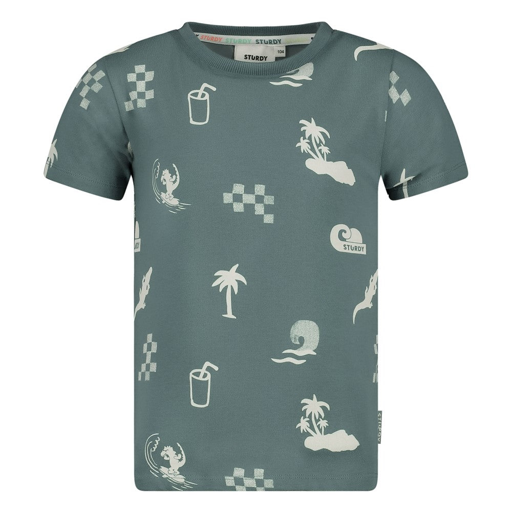 || Sturdy || T-shirt met lagoon print - Lagoon Legends