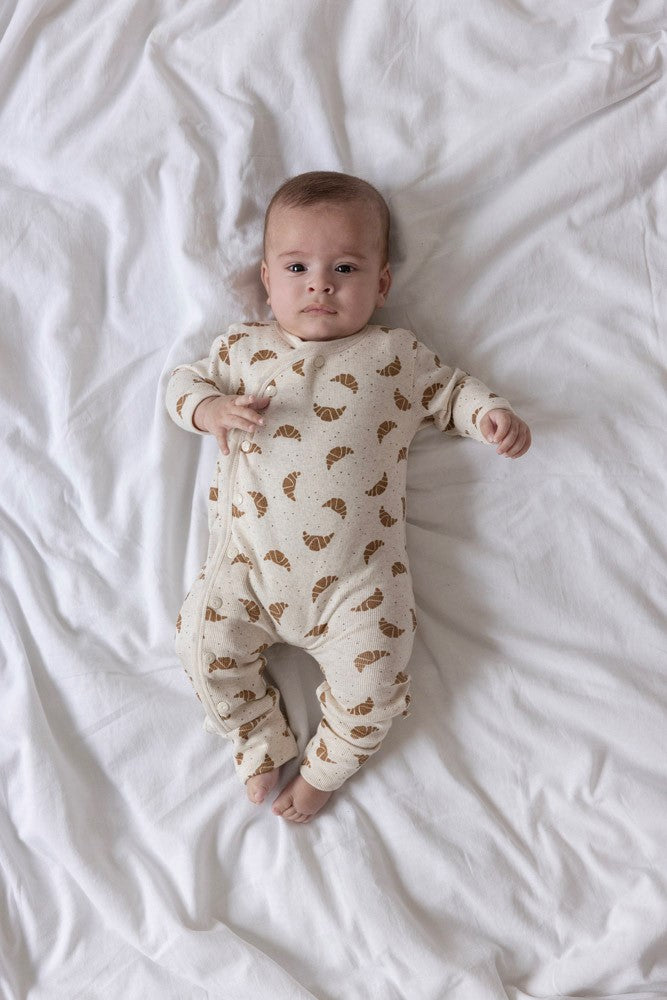 || Feetje || Basis boxpak en mutsje met croissantjes - Unisex