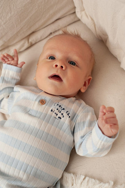 || Feetje || T-shirt rib met strepen - Blue Ocean