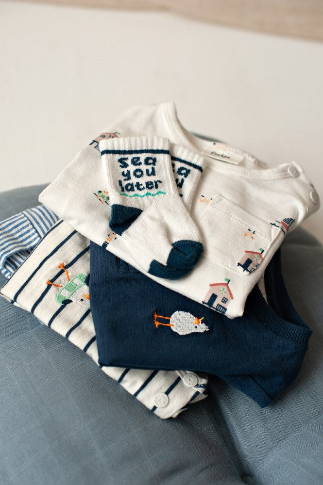 || Feetje || Gestreept t-shirt met lange mouwen - Seaside Happiness