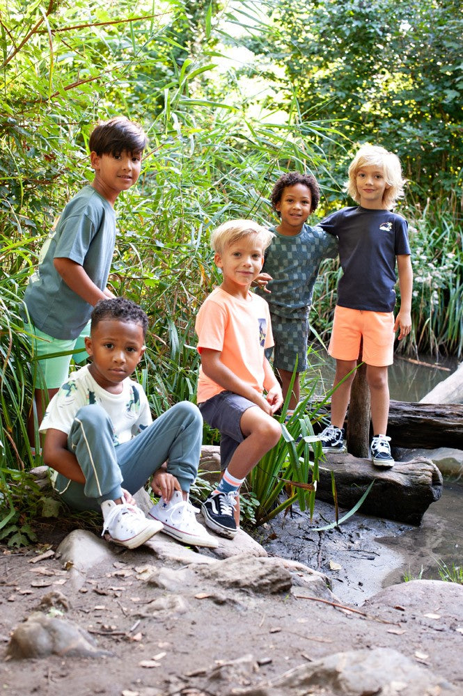 || Sturdy || Geblokte badstof short - Lagoon Legends