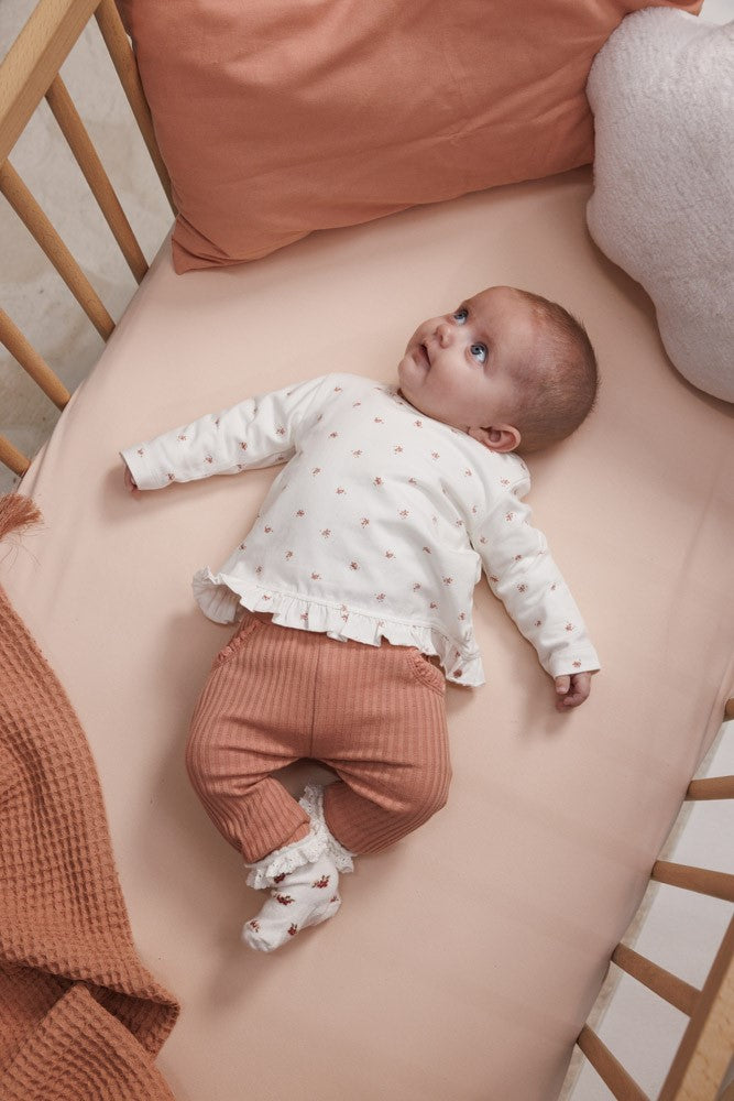 || Feetje || Ribbroek met ajour - Morning Sun