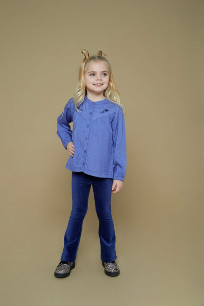 || Jubel || Flared broek rib fluweel indigo - Wild Soul