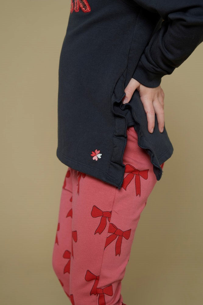 || Jubel || Flared broek met strikken print - Queen of Hearts