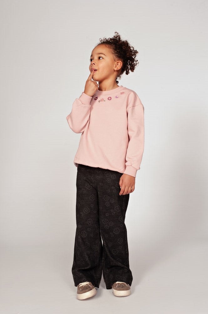 || Jubel || Sweater met borduursel - Moon Flowers