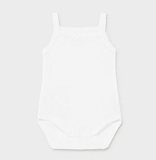 Mayoral romper pointelle - wit