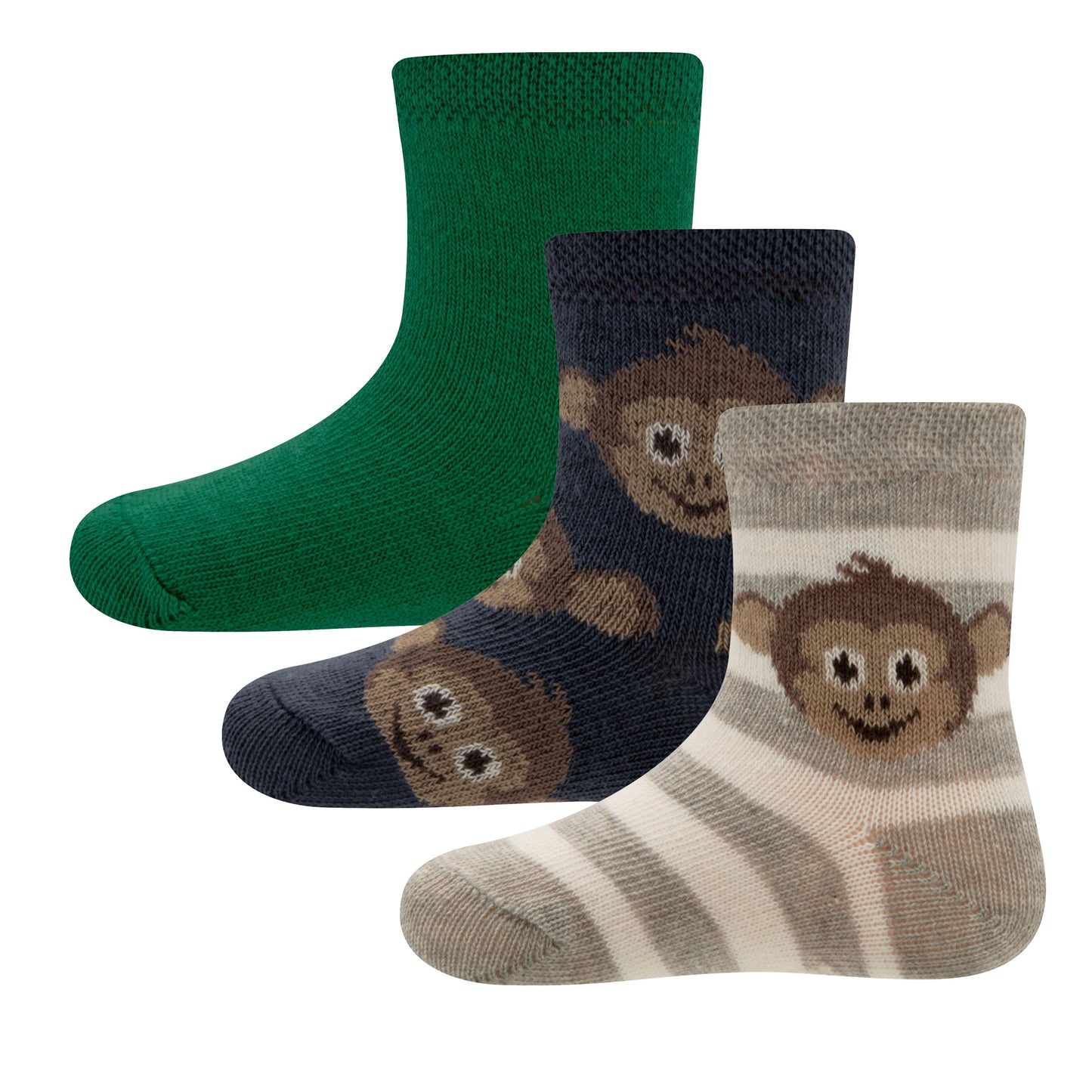 || Ewers || 3 paar sokken - Little Monkey zand