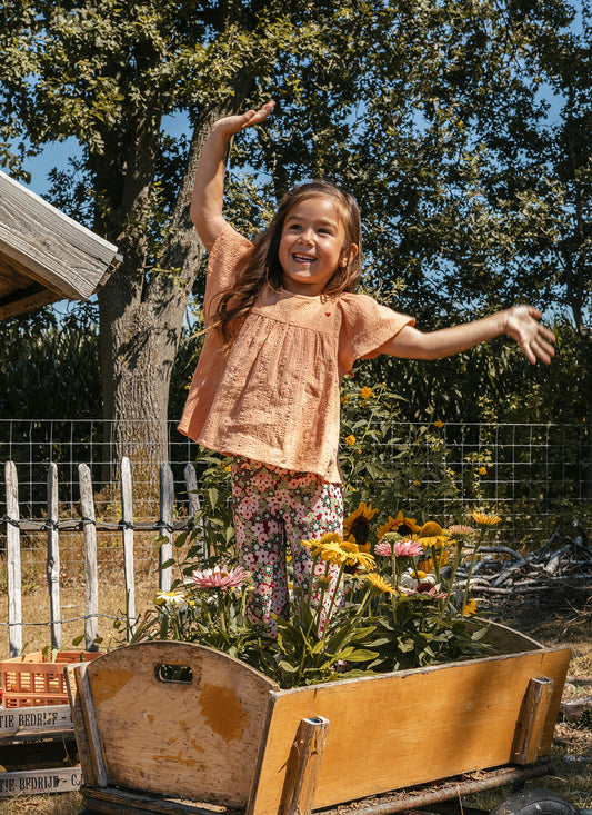 || LOOXS || Blouse Little crinckle top - Orange Peach