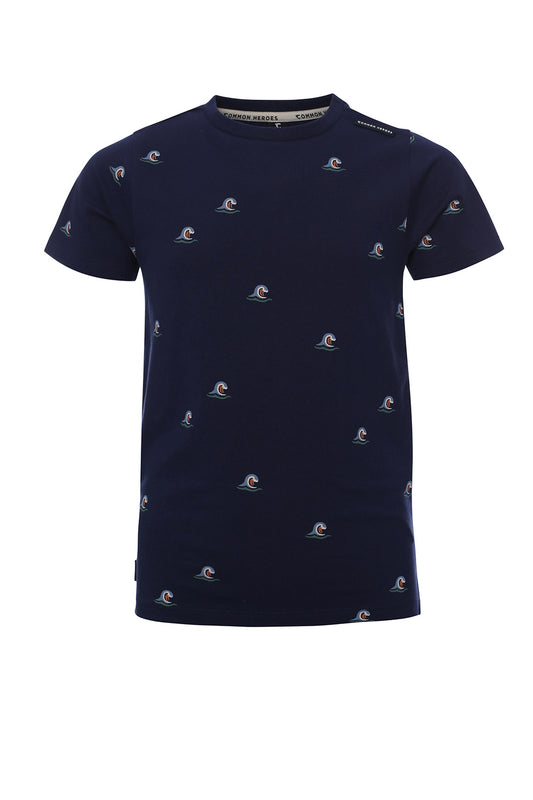 || Common Heroes || T-shirt met golven print