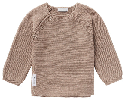 || Noppies || Basis gebreid overslagvest - Taupe Melange