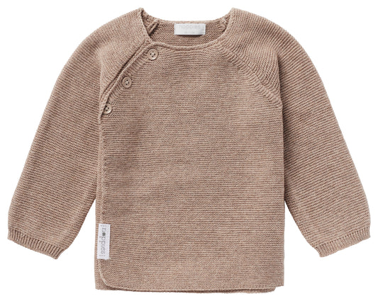 || Noppies || Basis gebreid overslagvest - Taupe Melange