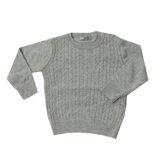 || Dr.Kid || Cashmere trui - grijs mêlee