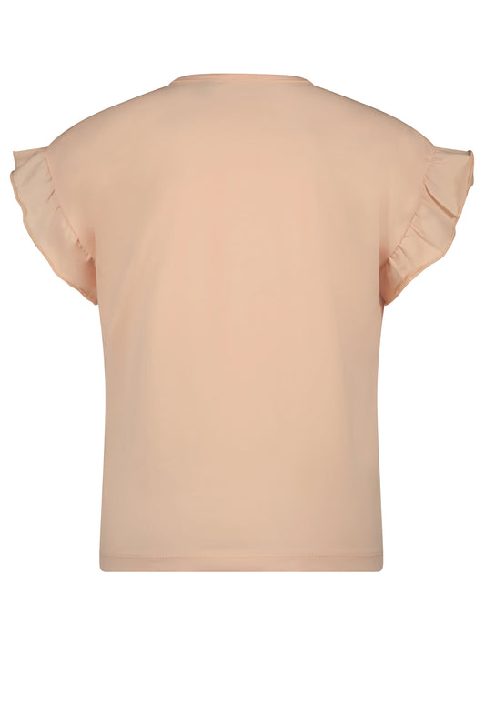 || NONO || T-shirt met ruffle mouwen - Rosy Sand