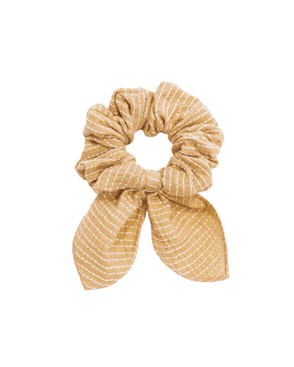 Mrs.Ertha Scrunchie - Stripe Honey Bow