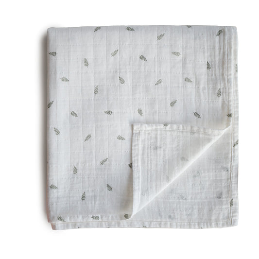 Mushie Hydrofiele Doek XL - Blaadjes